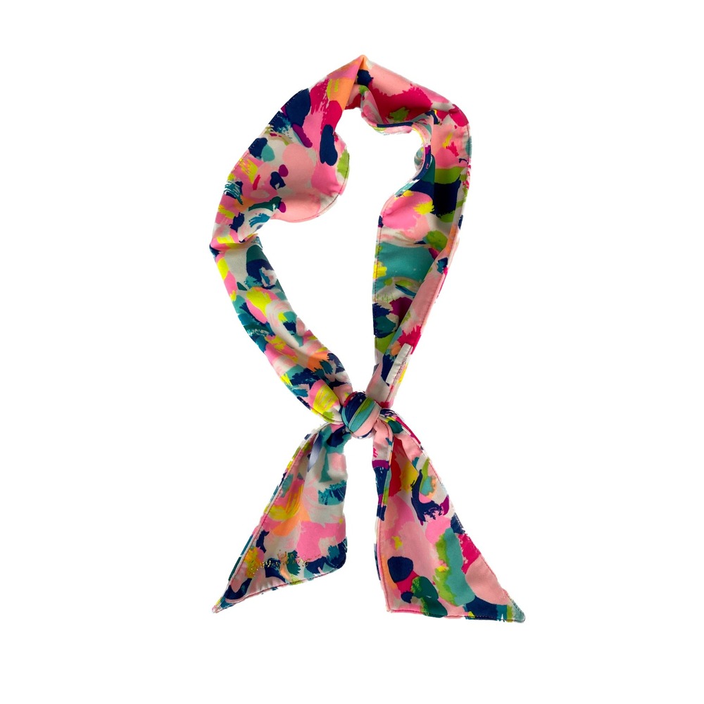 Lilly Pulitzer Women Multicolored Abstract Print Tie Hair Scarf Headband